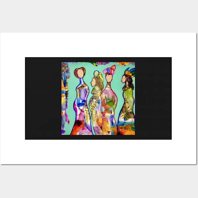 Four Lovelies (2 in a series of 4( Wall Art by Leslie Pino Durant